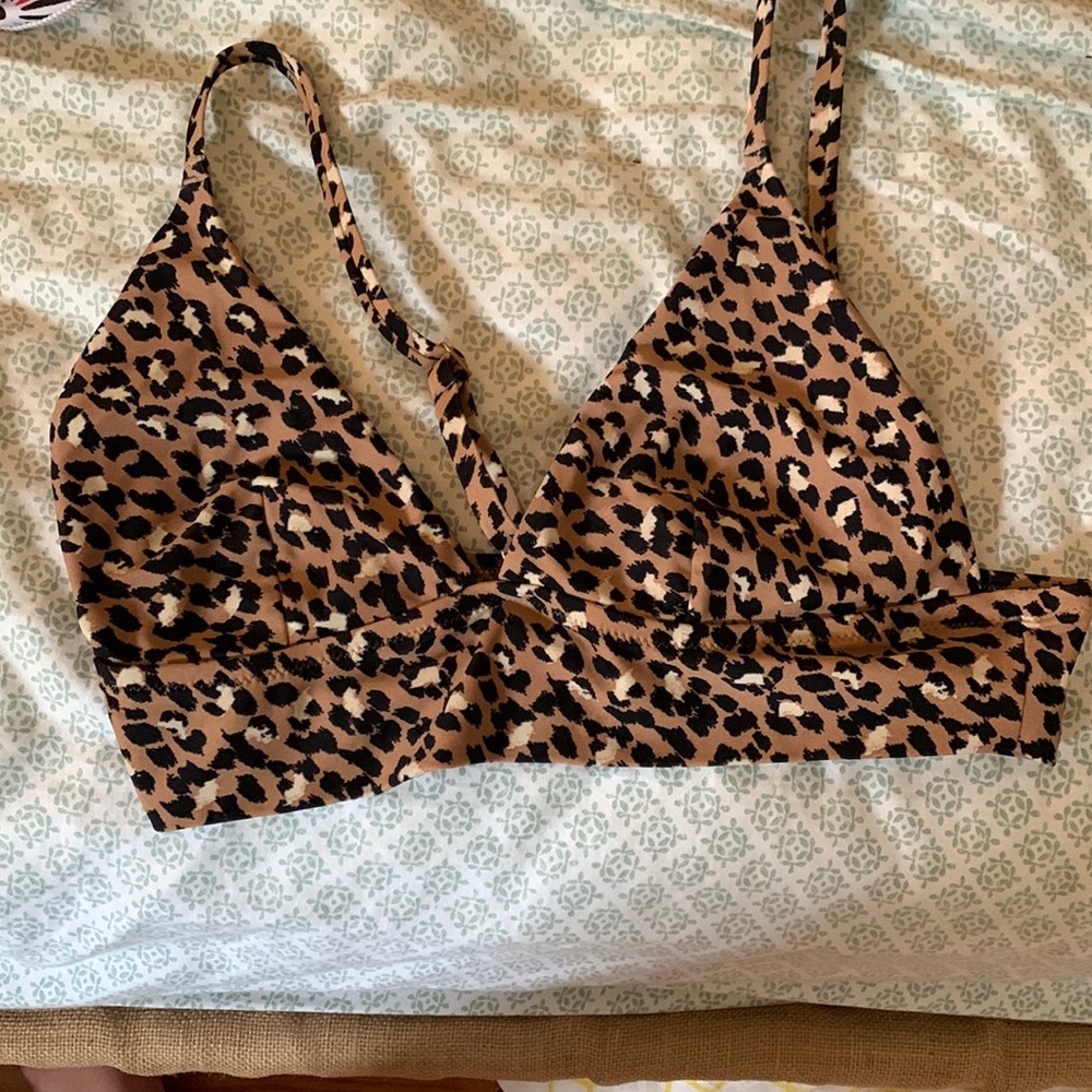 Aerie Triangle bikini in leopard